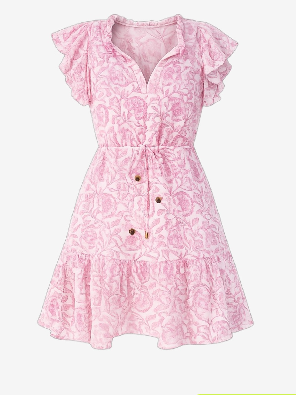 Oliphant Pink Floral Mini Dress